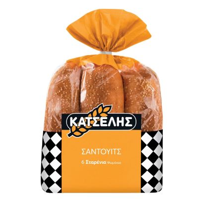 ΚΑΤΣΕΛΗΣ ψωμάκια για σάντουιτς 480g 6τεμ.