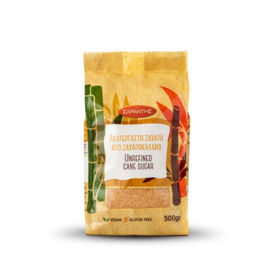 ΣΑΡΑΝΤΗΣ ζάχαρη ακατέργαστη χωρίς γλουτένη 500g