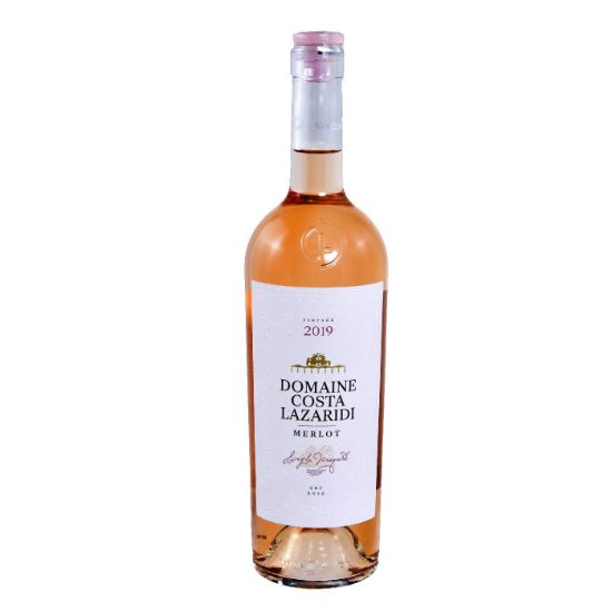 ΚΤΗΜΑ ΚΩΣΤΑ ΛΑΖΑΡΙΔΗ οίνος ροζέ Domaine Costa Lazaridi Merlot Rosé ξηρός 750ml