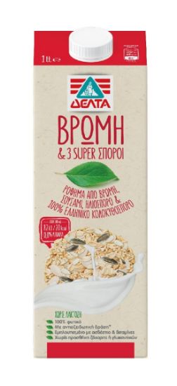 ΔΕΛΤΑ ρόφημα από βρώμη & 3 Super σπόροι 1lt