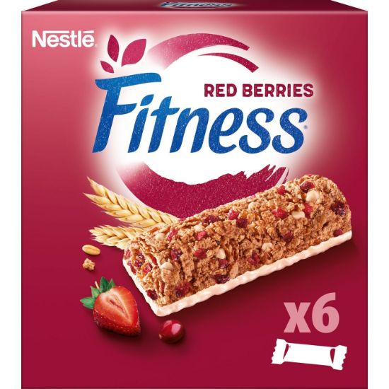 NESTLE μπάρες δημητριακών Fitness με φράουλα και cranberries 6x23,5g