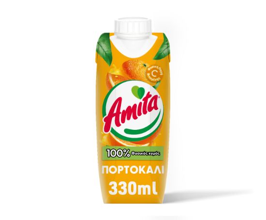 AMITA φυσικός χυμός πορτοκάλι 330ml