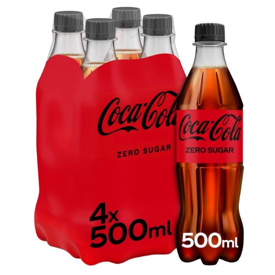 COCA COLA Zero αναψυκτικό 4x500ml