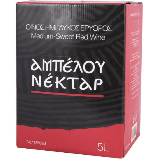 ΑΜΠΕΛΟΥ ΝΕΚΤΑΡ οίνος ερυθρός ημίγλυκος 5lt