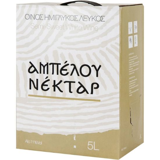 ΑΜΠΕΛΟΥ ΝΕΚΤΑΡ οίνος λευκός ημίγλυκος 5LT