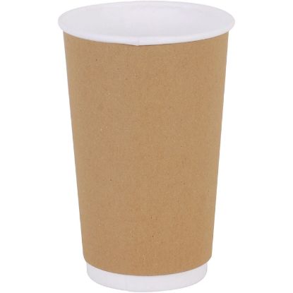 Ποτήρια χάρτινα διπλότοιχα κραφτ 16oz (25τεμ.)