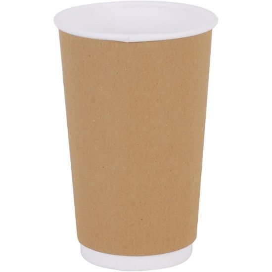 Ποτήρια χάρτινα διπλότοιχα κραφτ 16oz (25τεμ.)