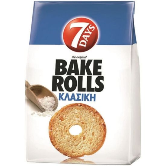 7DAYS Bake Rolls snack classic salted 150g