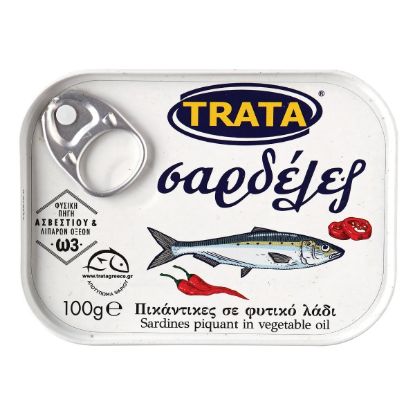 TRATA canned spicy sardines with olive oil (100g)