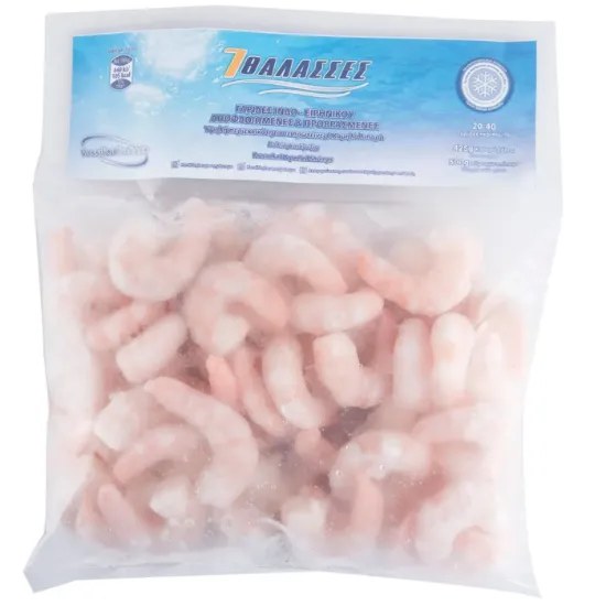 Bild von Peeled frozen shrimps, size 20–40 (500g)